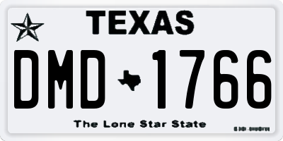 TX license plate DMD1766