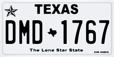 TX license plate DMD1767