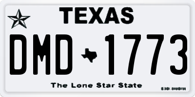 TX license plate DMD1773