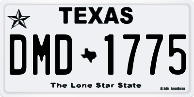 TX license plate DMD1775