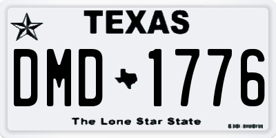 TX license plate DMD1776