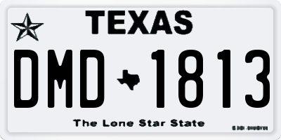 TX license plate DMD1813