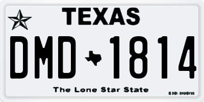 TX license plate DMD1814