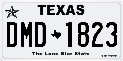 TX license plate DMD1823