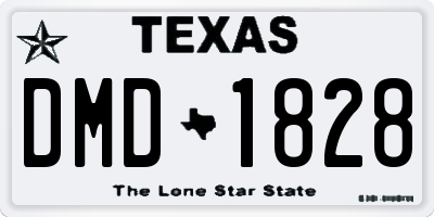 TX license plate DMD1828