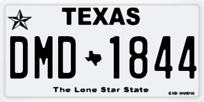 TX license plate DMD1844