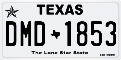 TX license plate DMD1853