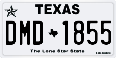 TX license plate DMD1855