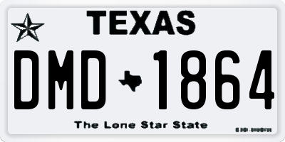 TX license plate DMD1864