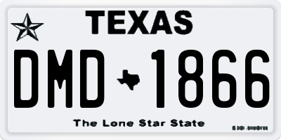 TX license plate DMD1866