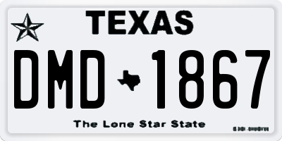 TX license plate DMD1867