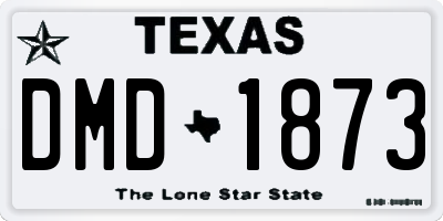 TX license plate DMD1873