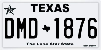 TX license plate DMD1876