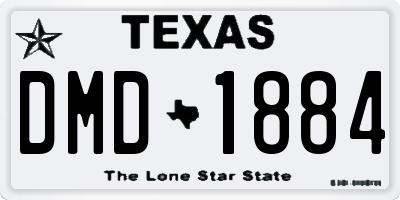 TX license plate DMD1884