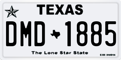 TX license plate DMD1885