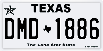 TX license plate DMD1886