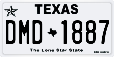 TX license plate DMD1887