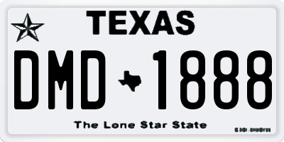 TX license plate DMD1888