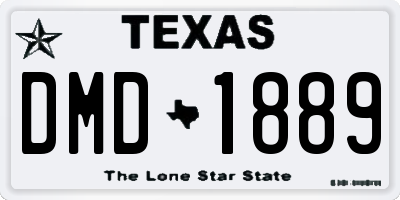 TX license plate DMD1889