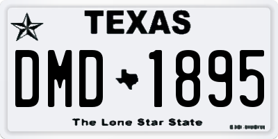 TX license plate DMD1895