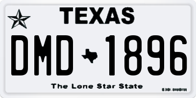 TX license plate DMD1896
