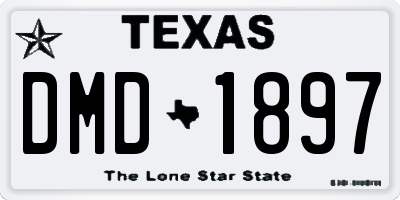 TX license plate DMD1897