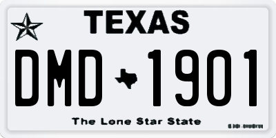 TX license plate DMD1901