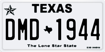 TX license plate DMD1944