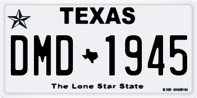 TX license plate DMD1945