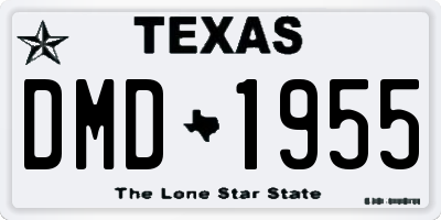 TX license plate DMD1955