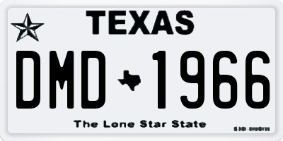 TX license plate DMD1966