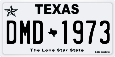 TX license plate DMD1973