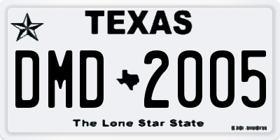 TX license plate DMD2005