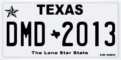TX license plate DMD2013