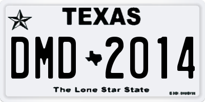 TX license plate DMD2014