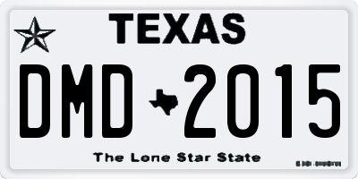 TX license plate DMD2015