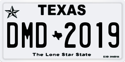 TX license plate DMD2019