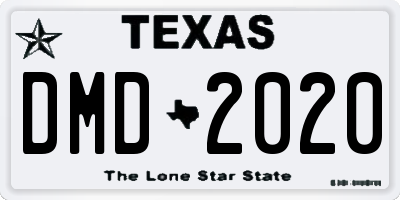 TX license plate DMD2020