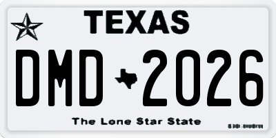 TX license plate DMD2026