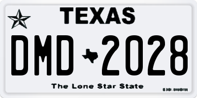 TX license plate DMD2028