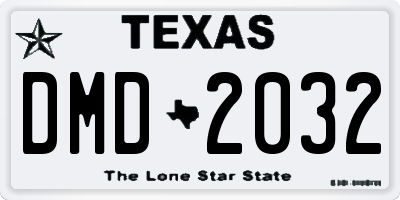 TX license plate DMD2032