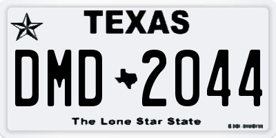 TX license plate DMD2044