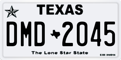 TX license plate DMD2045