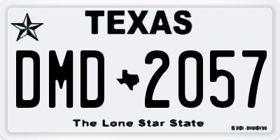 TX license plate DMD2057