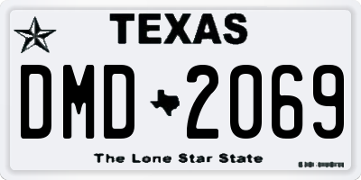 TX license plate DMD2069
