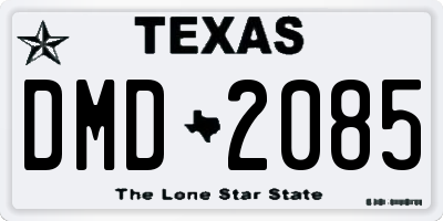 TX license plate DMD2085