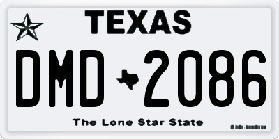 TX license plate DMD2086