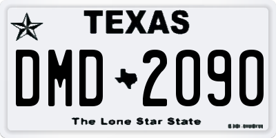 TX license plate DMD2090