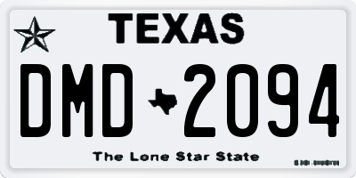 TX license plate DMD2094