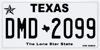 TX license plate DMD2099